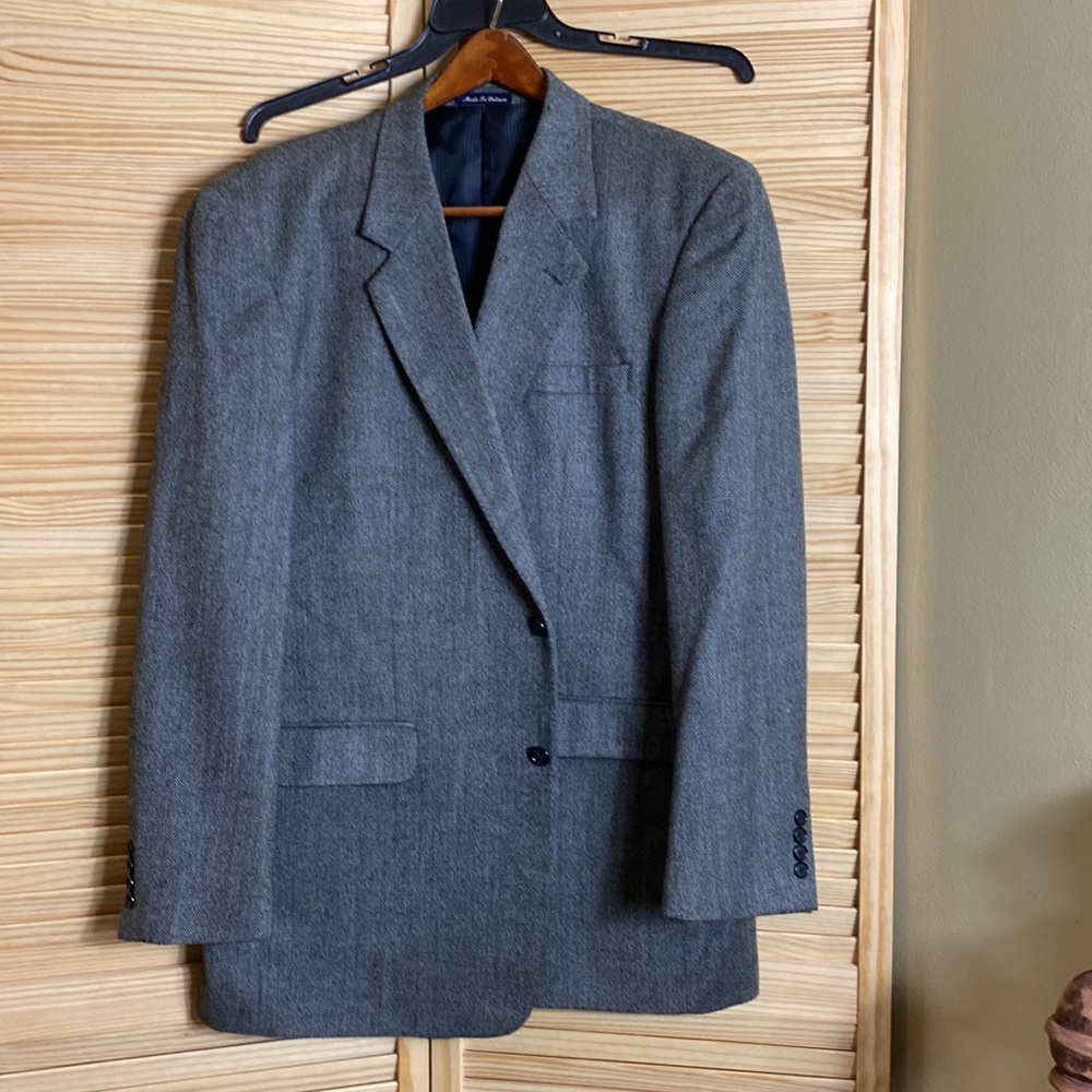 Alan Fluesser Sports Jacket Men's Lambswool Cashmere Gray